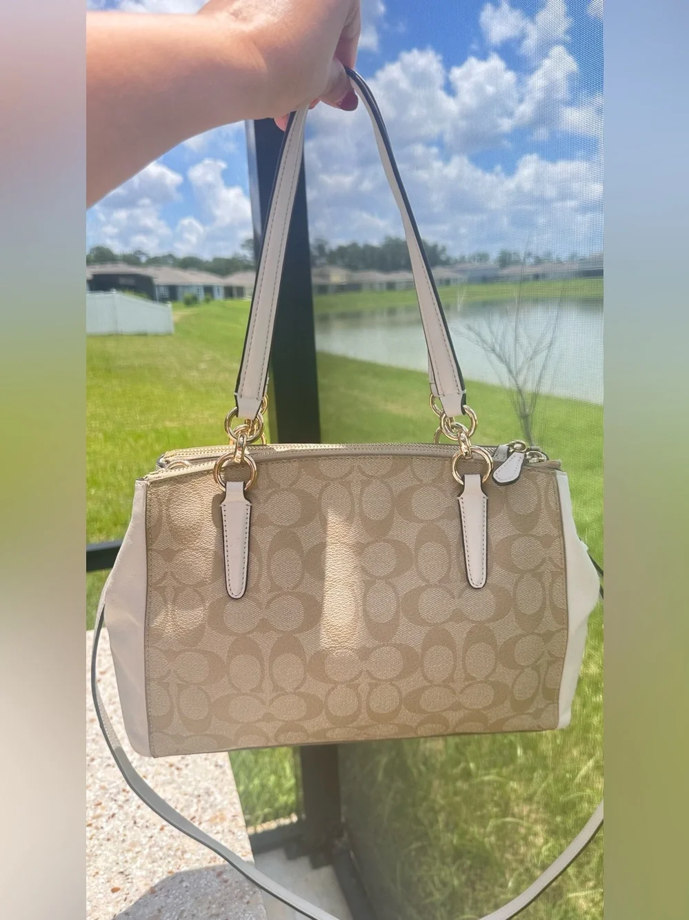 Coach Shoulder Bag F58291 White